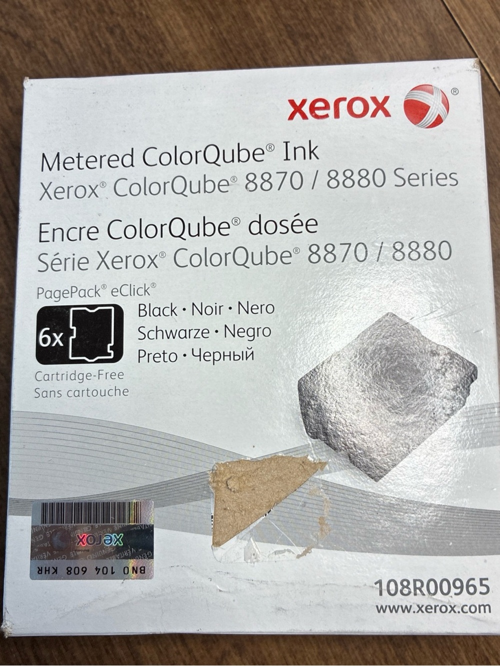Xerox Colorcube 8870/8880 6x black 108R00962 NEW